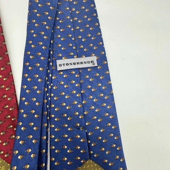Stonehenge 100% Silk Ties, Fish Themed - Picture 4 of 8